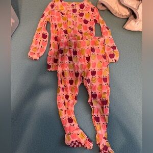 Magnetic Me Pink Apple & Pear Print Two-Piece Pajamas